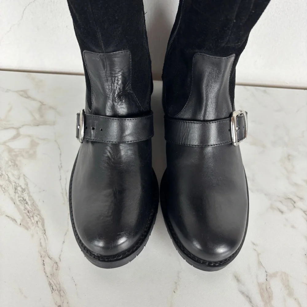 Matisse Lola Black Suede Over The Knee Boots Sz 6.5